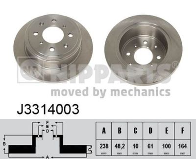 Brake Disc NIPPARTS J3314003