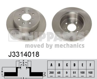 Brake Disc NIPPARTS J3314018
