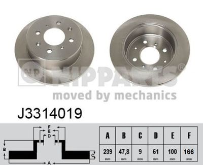 Brake Disc NIPPARTS J3314019
