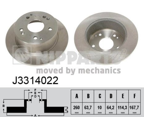 NIPPARTS J3314022 Brake Disc