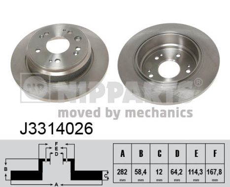 NIPPARTS J3314026 Brake Disc