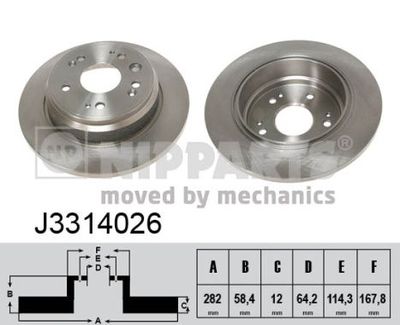 Brake Disc NIPPARTS J3314026