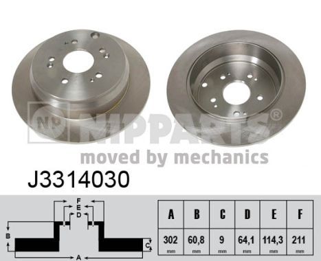 NIPPARTS J3314030 Brake Disc