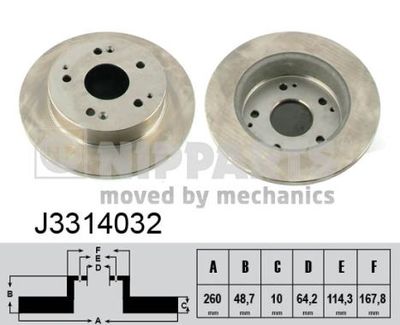 Brake Disc NIPPARTS J3314032
