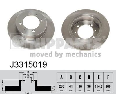 Brake Disc NIPPARTS J3315019