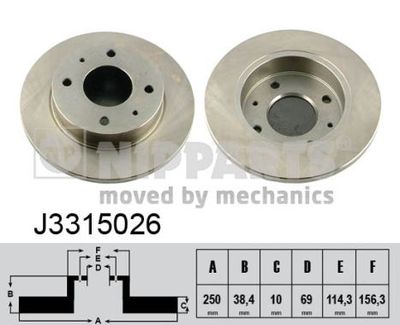 Brake Disc NIPPARTS J3315026