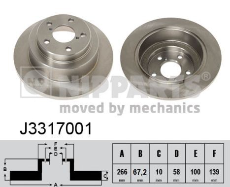 NIPPARTS J3317001 Brake Disc