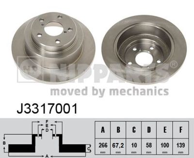 Brake Disc NIPPARTS J3317001