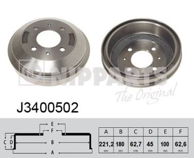 Brake Drum NIPPARTS J3400502