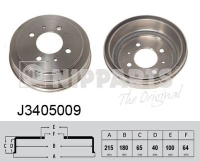 Brake Drum NIPPARTS J3405009