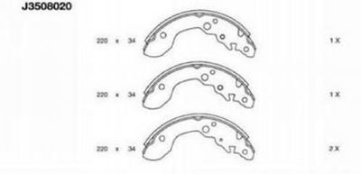 Brake Shoe Set NIPPARTS J3508020