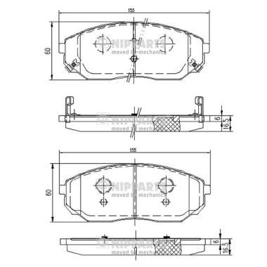NIPPARTS J3600318 Brake Pad Set, disc brake