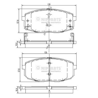 NIPPARTS J3600319 Brake Pad Set, disc brake