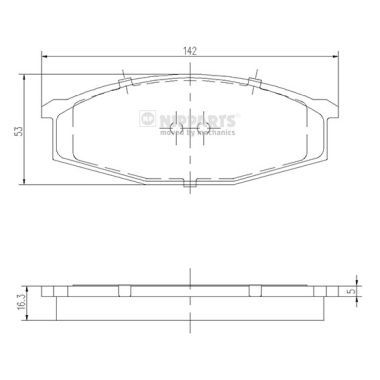 Brake Pad Set, disc brake NIPPARTS J3601034