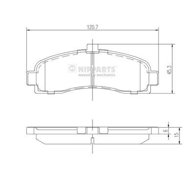 Brake Pad Set, disc brake NIPPARTS J3601053