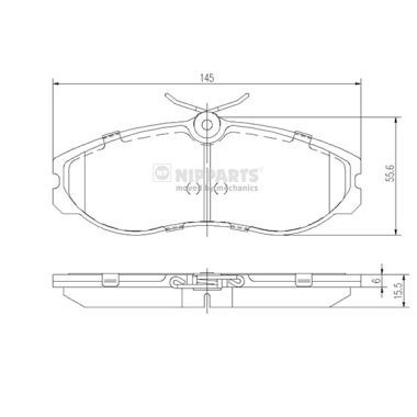 NIPPARTS J3601056 Brake Pad Set, disc brake