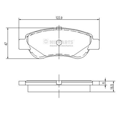NIPPARTS J3602122 Brake Pad Set, disc brake