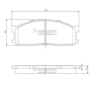 NIPPARTS J3603025 Brake Pad Set, disc brake
