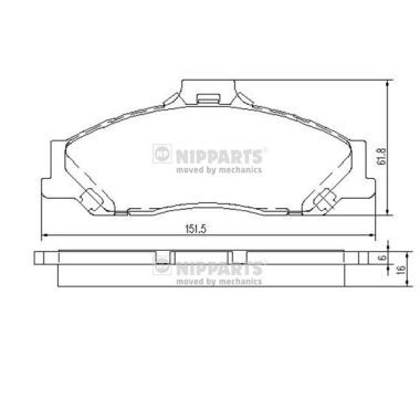 NIPPARTS J3603053 Brake Pad Set, disc brake