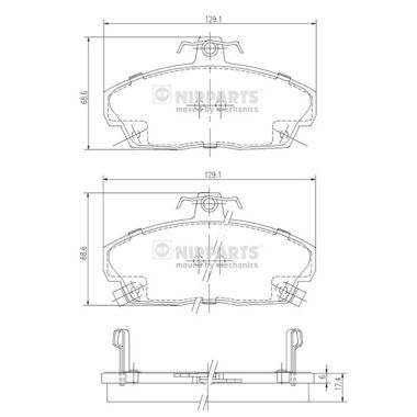 NIPPARTS J3604031 Brake Pad Set, disc brake