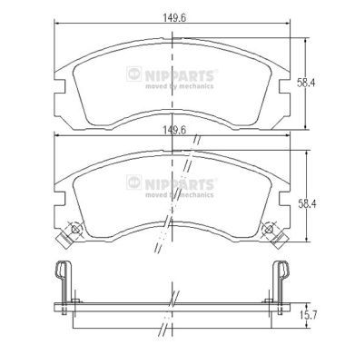 NIPPARTS J3605031 Brake Pad Set, disc brake