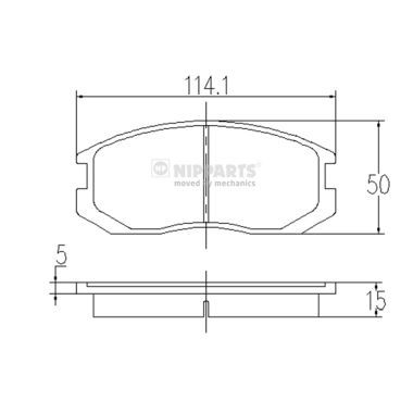 NIPPARTS J3605032 Brake Pad Set, disc brake