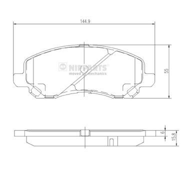 Brake Pad Set, disc brake NIPPARTS J3605046