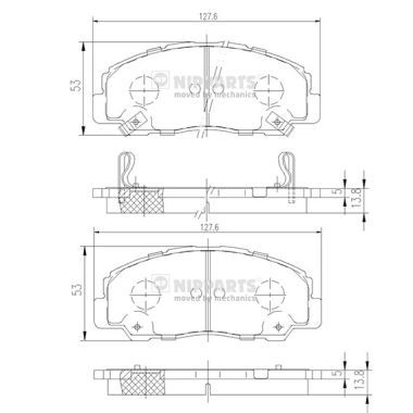 NIPPARTS J3606012 Brake Pad Set, disc brake