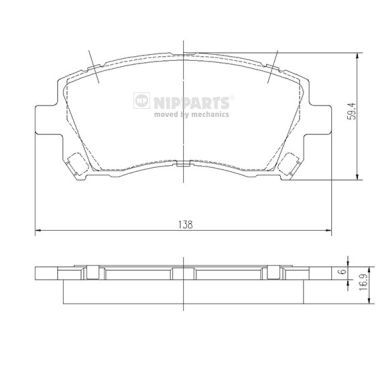 NIPPARTS J3607013 Brake Pad Set, disc brake