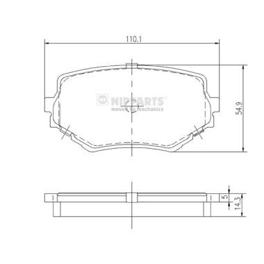 NIPPARTS J3608017 Brake Pad Set, disc brake