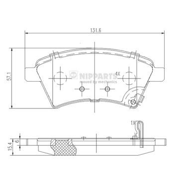 NIPPARTS J3608028 Brake Pad Set, disc brake