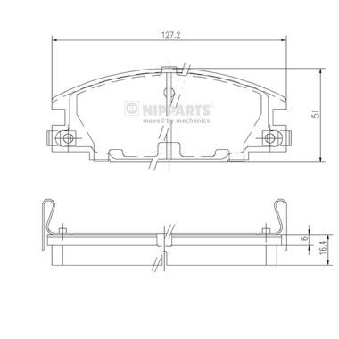 NIPPARTS J3609004 Brake Pad Set, disc brake
