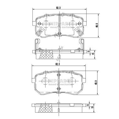 NIPPARTS J3610307 Brake Pad Set, disc brake
