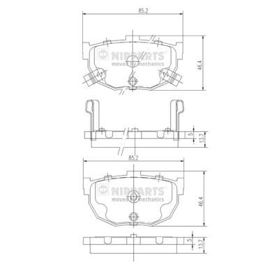 NIPPARTS J3610505 Brake Pad Set, disc brake