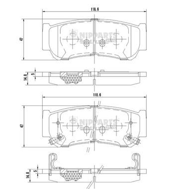 NIPPARTS J3610517 Brake Pad Set, disc brake