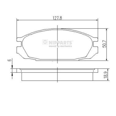 Brake Pad Set, disc brake NIPPARTS J3611032