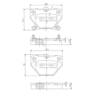 NIPPARTS J3612018 Brake Pad Set, disc brake