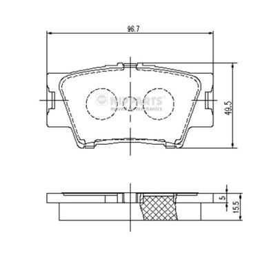 NIPPARTS J3612035 Brake Pad Set, disc brake