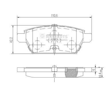 NIPPARTS J3613019 Brake Pad Set, disc brake