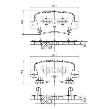 NIPPARTS J3614018 Brake Pad Set, disc brake