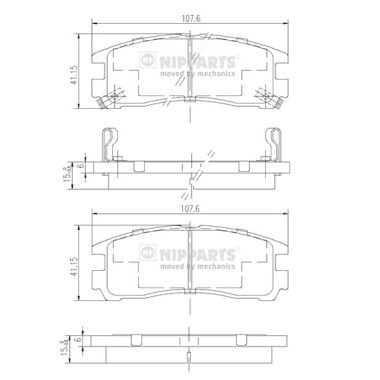 NIPPARTS J3615003 Brake Pad Set, disc brake