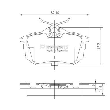 NIPPARTS J3615012 Brake Pad Set, disc brake