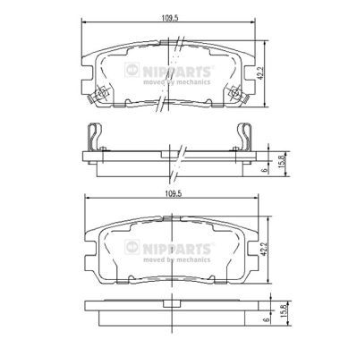 NIPPARTS J3619001 Brake Pad Set, disc brake