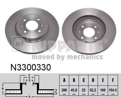 Brake Disc NIPPARTS N3300330