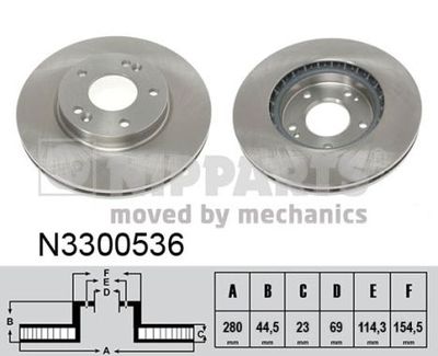 Brake Disc NIPPARTS N3300536