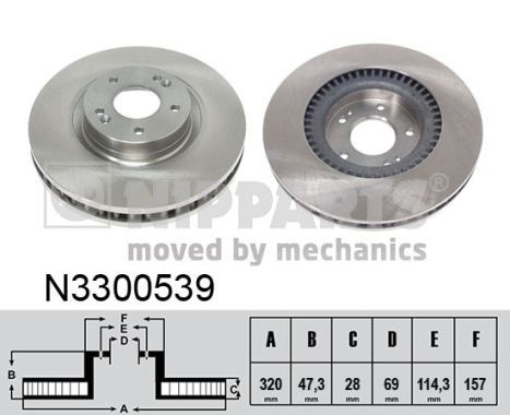 NIPPARTS N3300539 Brake Disc