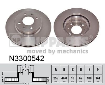 Brake Disc NIPPARTS N3300542