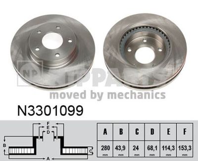 Brake Disc NIPPARTS N3301099