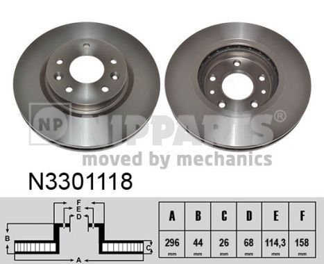 NIPPARTS N3301118 Brake Disc