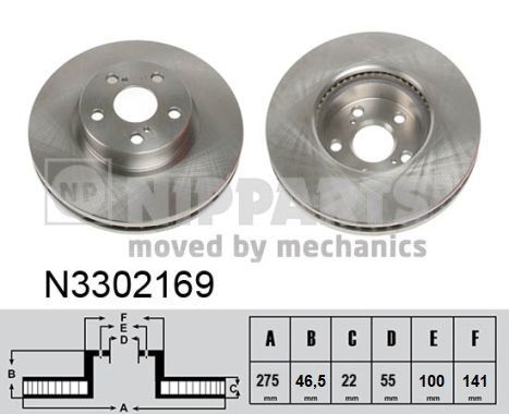 NIPPARTS N3302169 Brake Disc